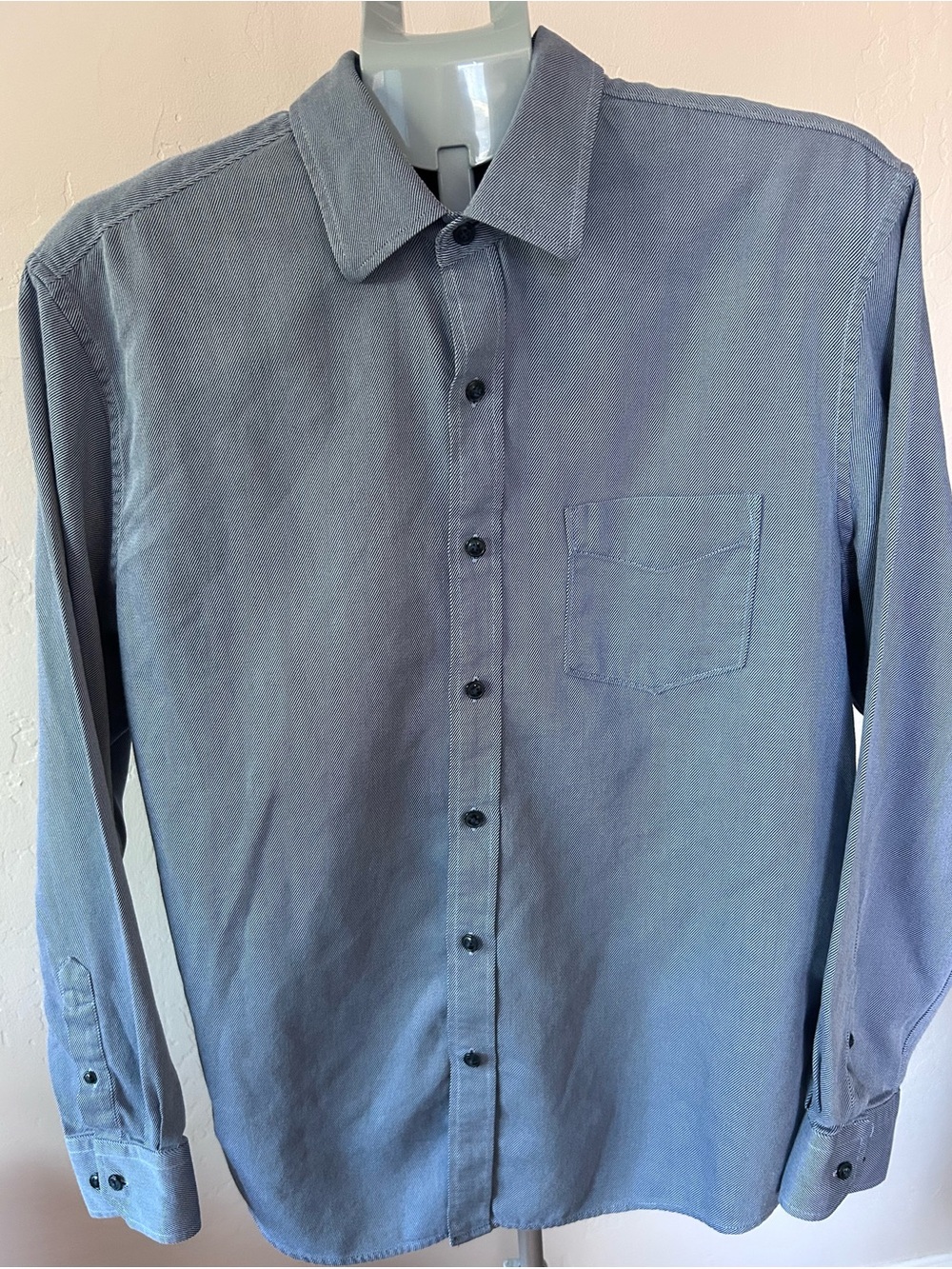 Tasso Elba Men's Button-Down Shirt in Faded Blue